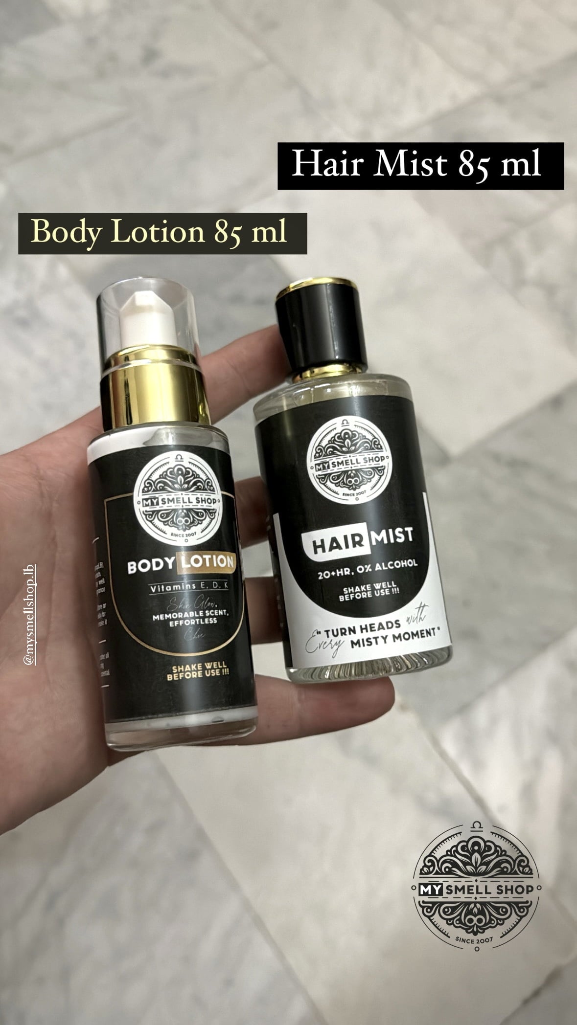 Body Lotion 85ml  - My Smell Shop (Vitamins E,D,K)